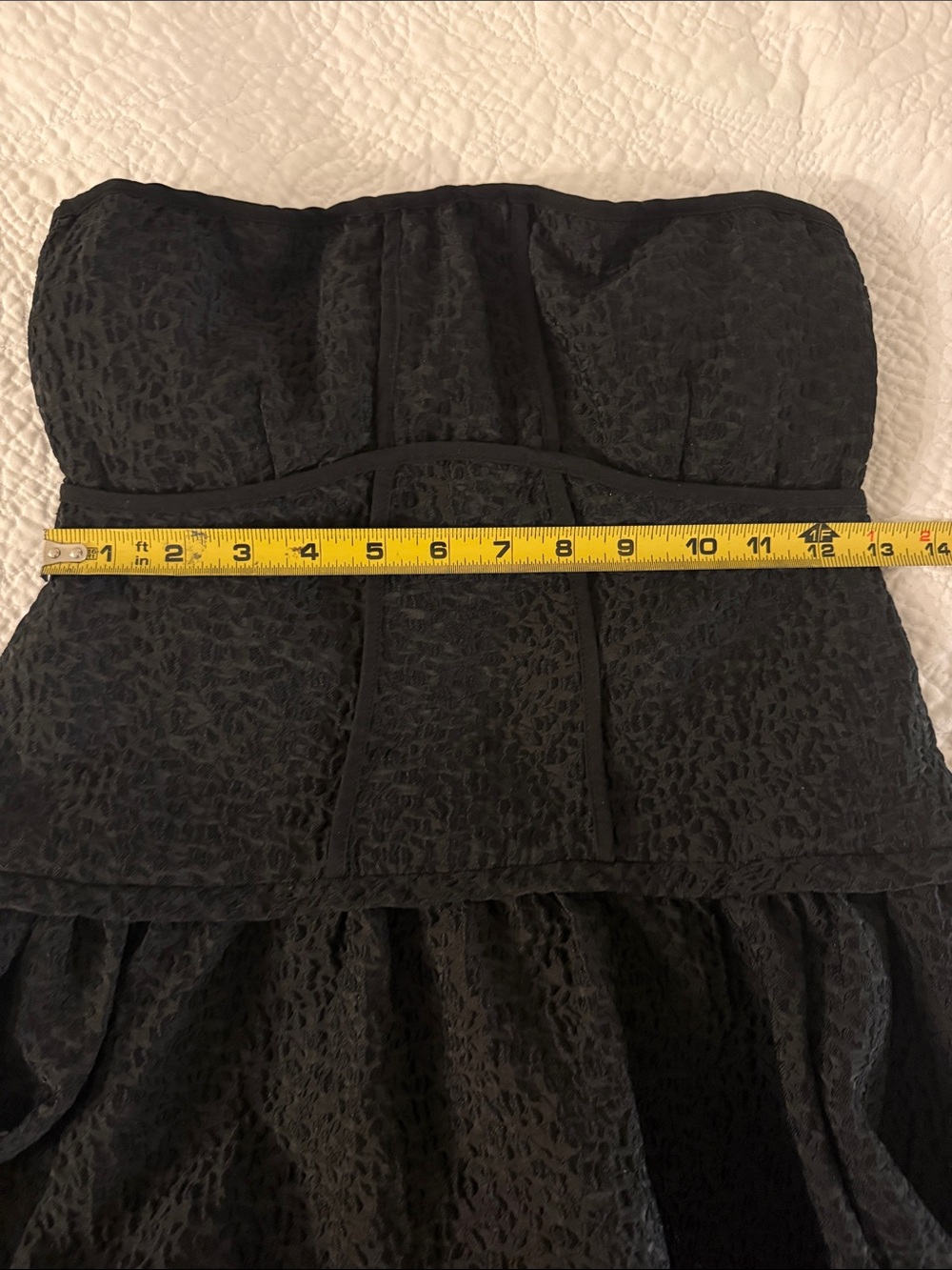 Jonathan Simkhai Black Strapless Textured Midi Dress-Sz 4 - Picture 9 of 10